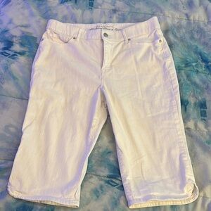 White Denim Capri Pants